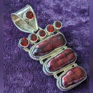 925 Sterling Silver Vintage Artisan Bold Statement Pendant